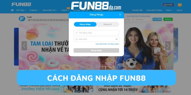 Cách thực hiện đăng nhập Fun88 chi tiết